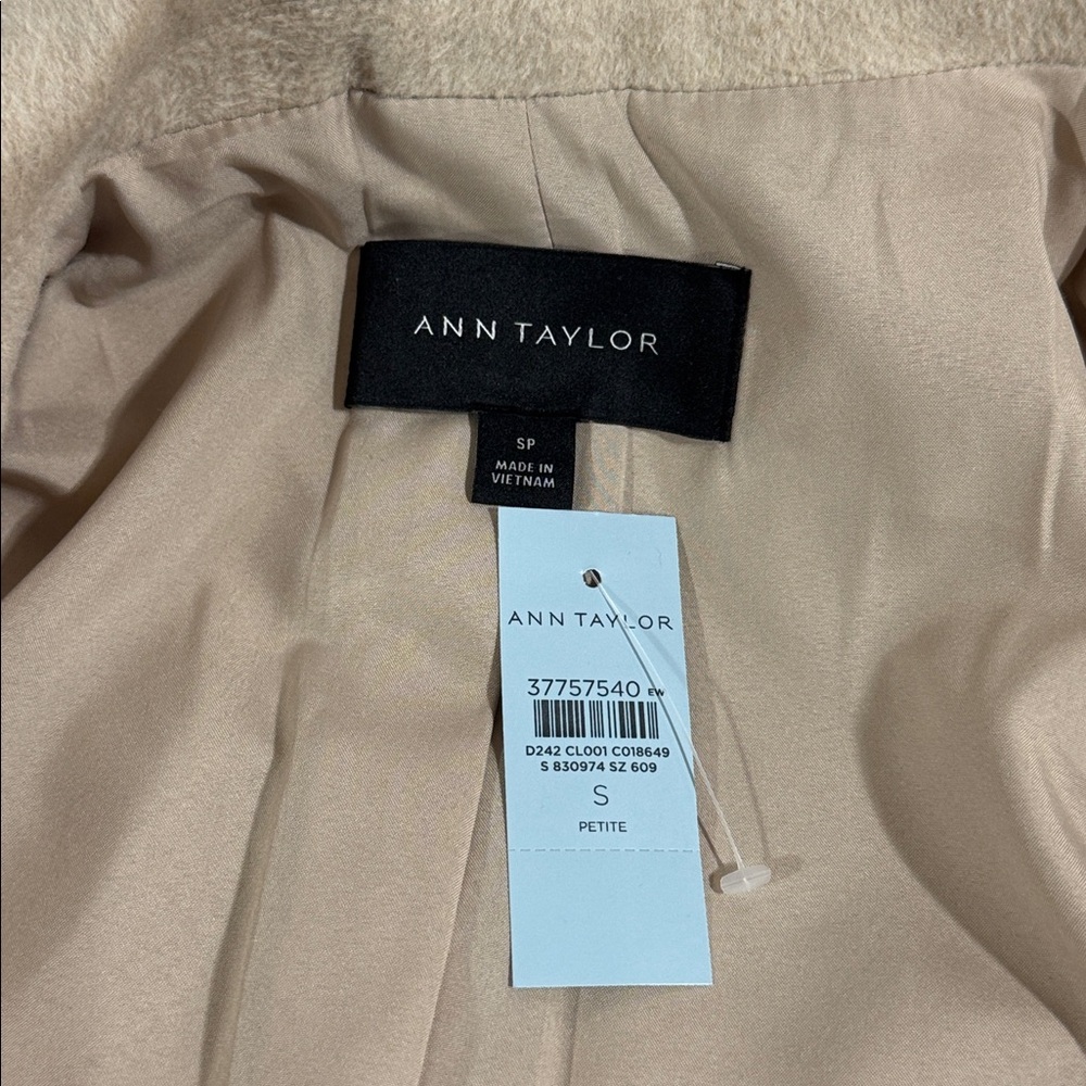 Ann Taylor Cocoon Coat Double Breasted Relaxed Oversized Small - Picture 8 of 12